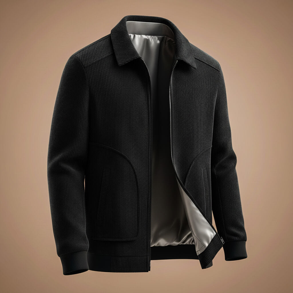 Brennon Men’s Corduroy Jacket – Fine-Wale Winter Jacket with Soft-Press Texture