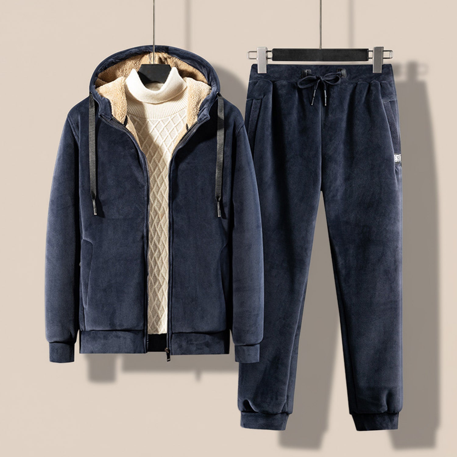 Lorenzo Men’s Tracksuit Set – Heavyweight Zip Hoodie & Joggers Set