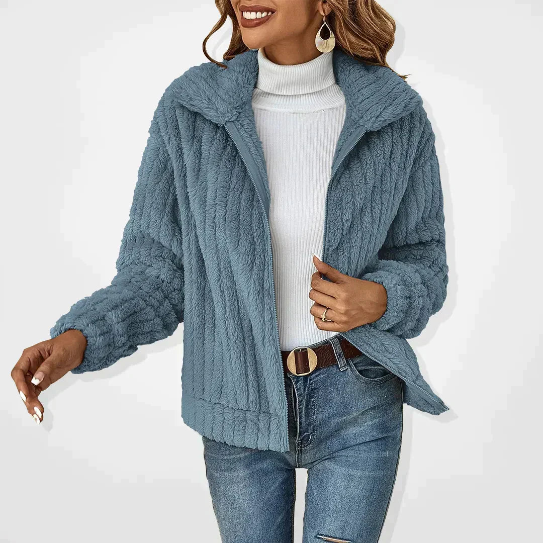Saphina Women's Fur Jacket – Soft Plush Fur Outerwear