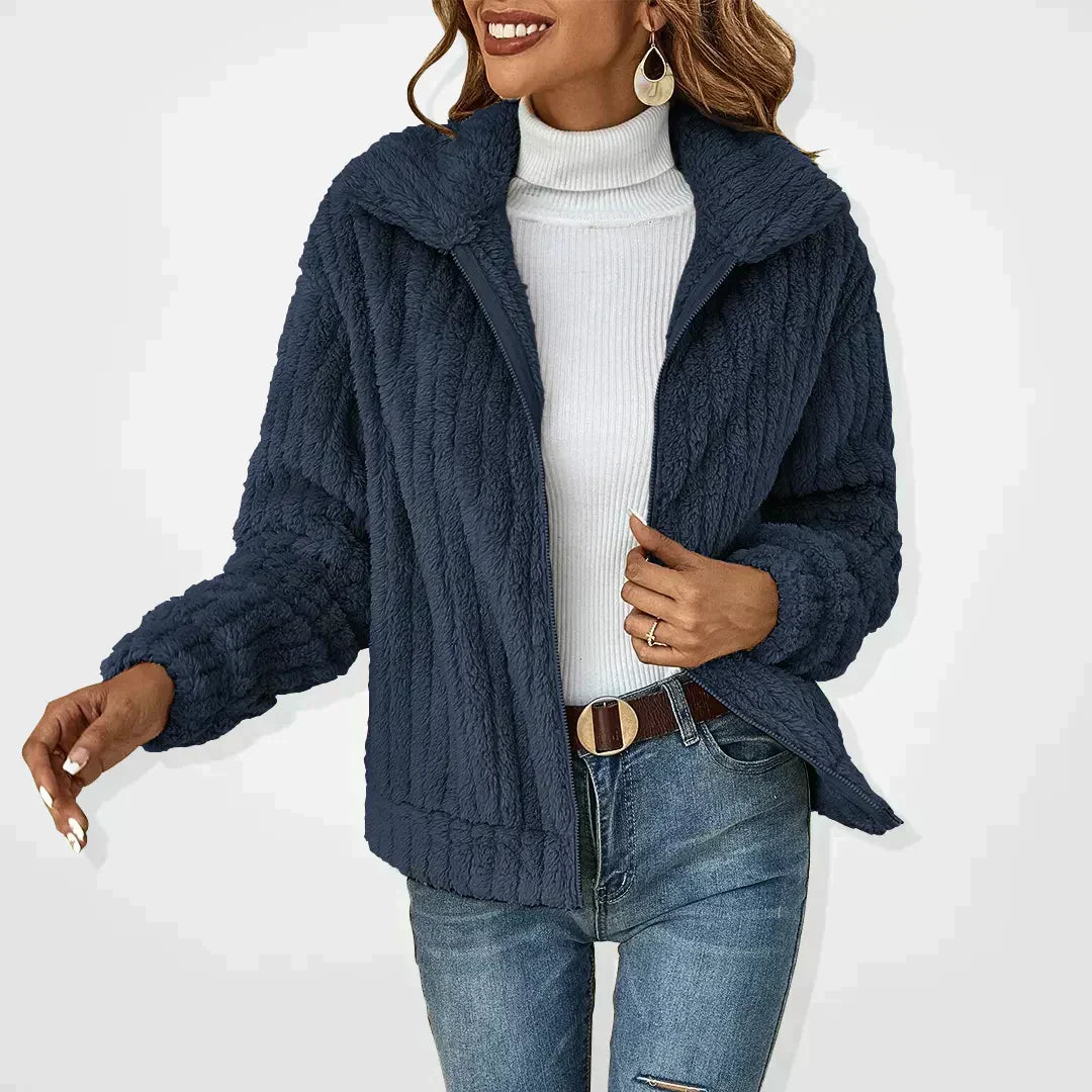Saphina Women's Fur Jacket – Soft Plush Fur Outerwear