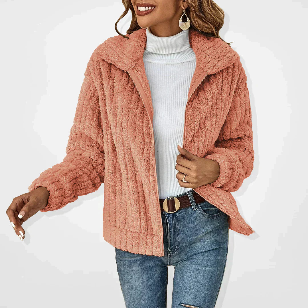 Saphina Women's Fur Jacket – Soft Plush Fur Outerwear