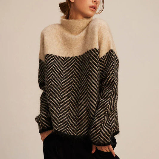 Abegail Turtleneck Knit Sweater – Classic Pullover for Layered Winter Style