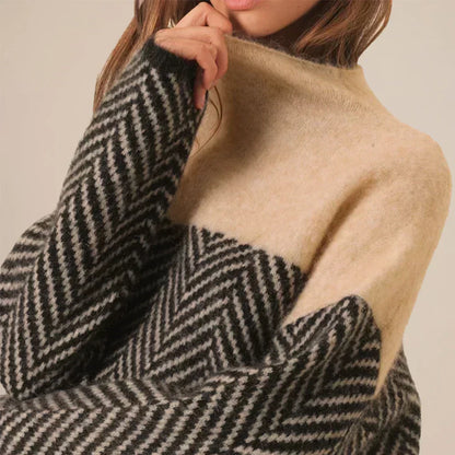Abegail Turtleneck Knit Sweater – Classic Pullover for Layered Winter Style