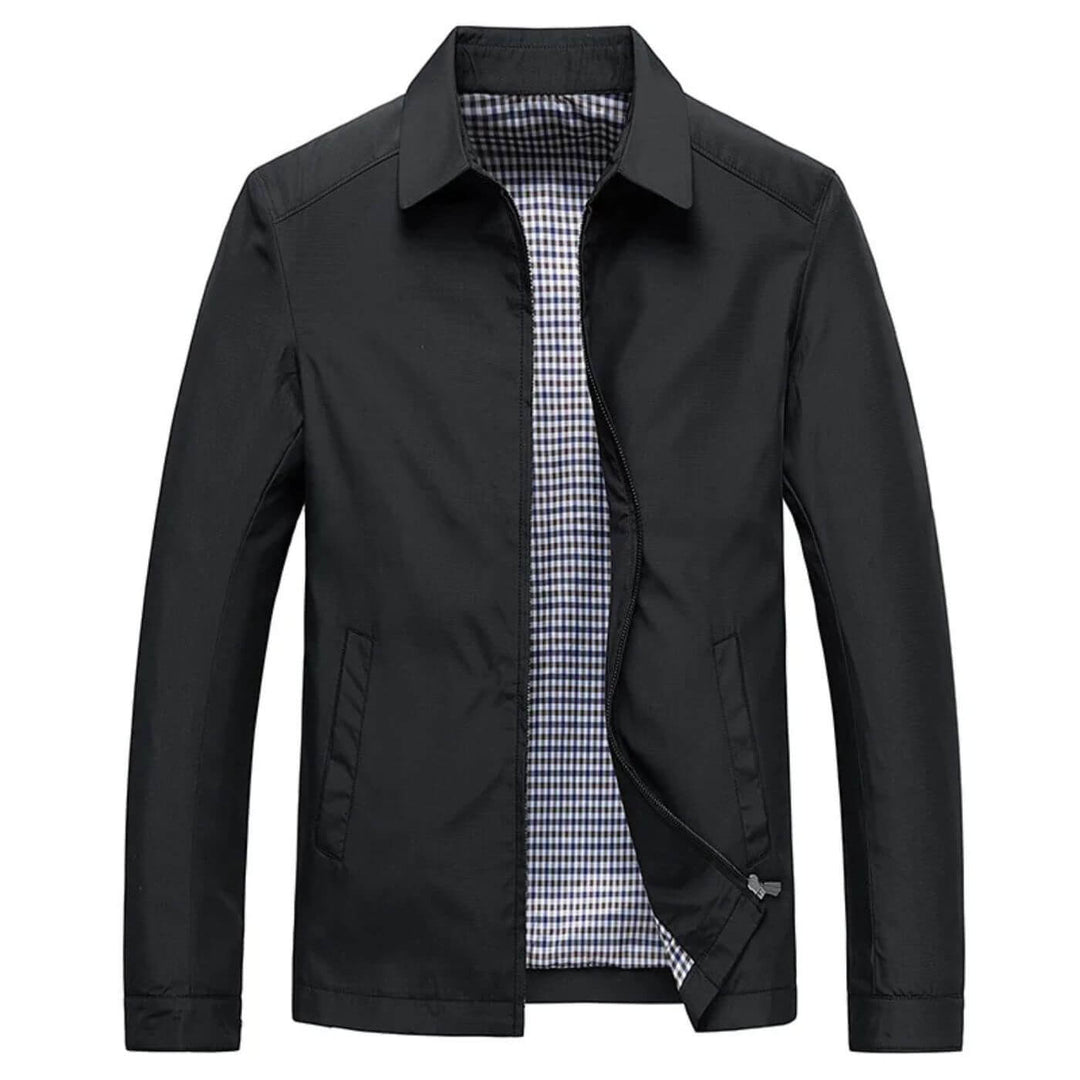 Luca Men’s Lightweight Jacket – Tailored Fit with Gingham Lining