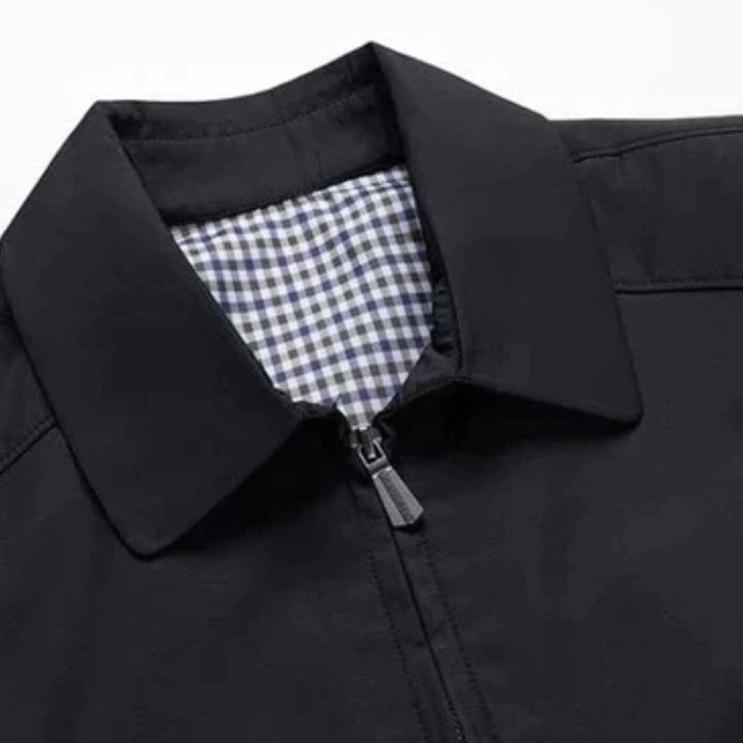 Luca Men’s Lightweight Jacket – Tailored Fit with Gingham Lining