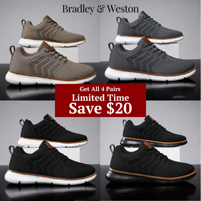 Aldrino Men’s Trainers – Breathable Lightweight Knit Men's Shoes with Cushioned Sole