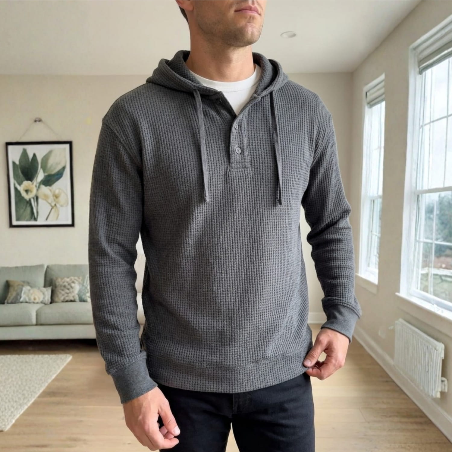 George Waffle Knit Hoodie