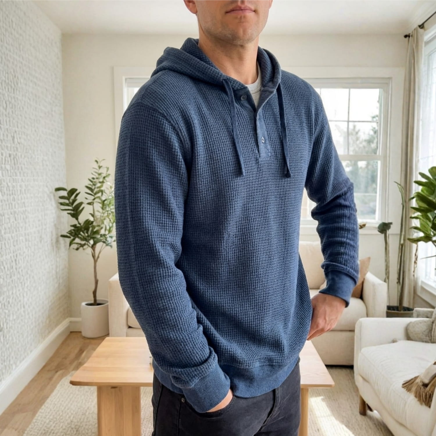 George Waffle Knit Hoodie