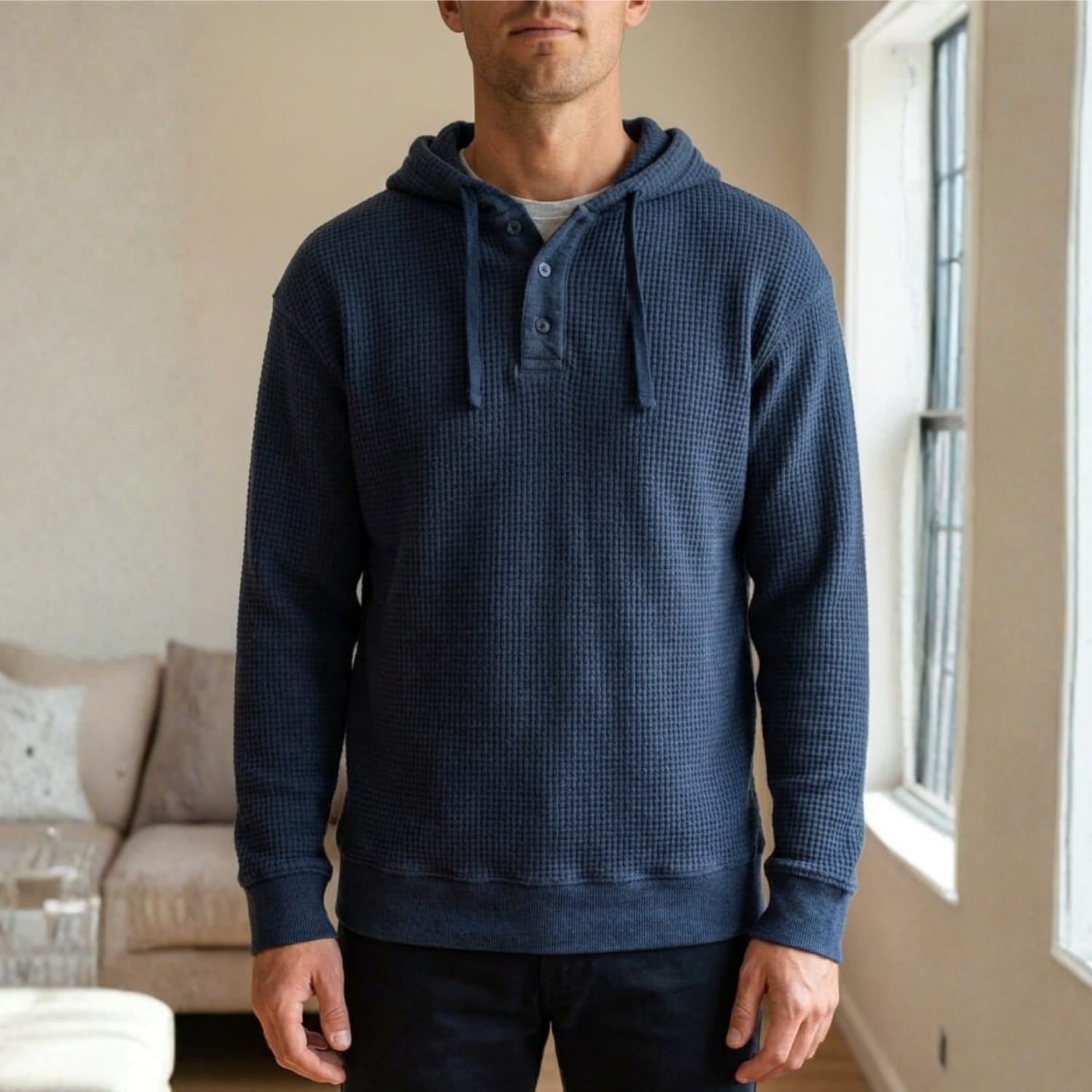 George Waffle Knit Hoodie