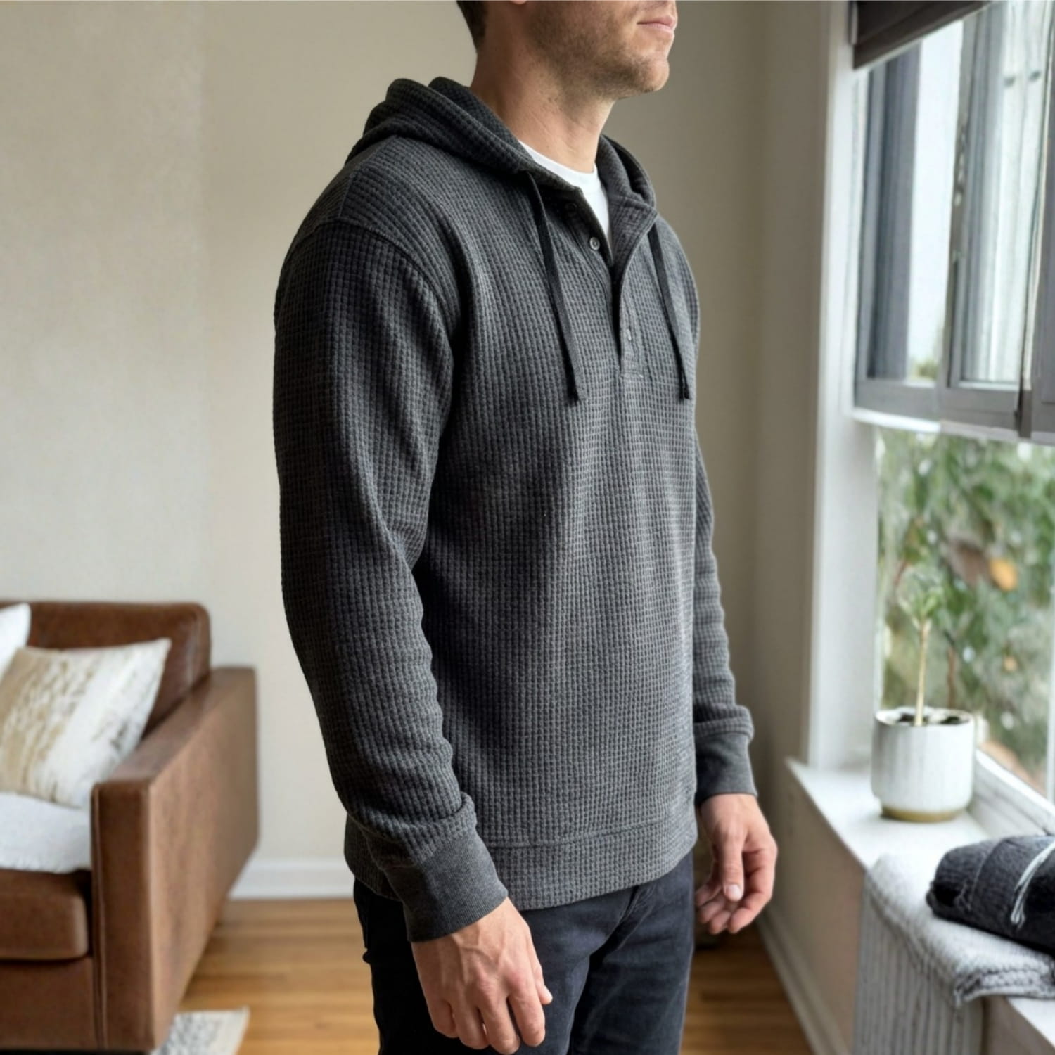 George Waffle Knit Hoodie