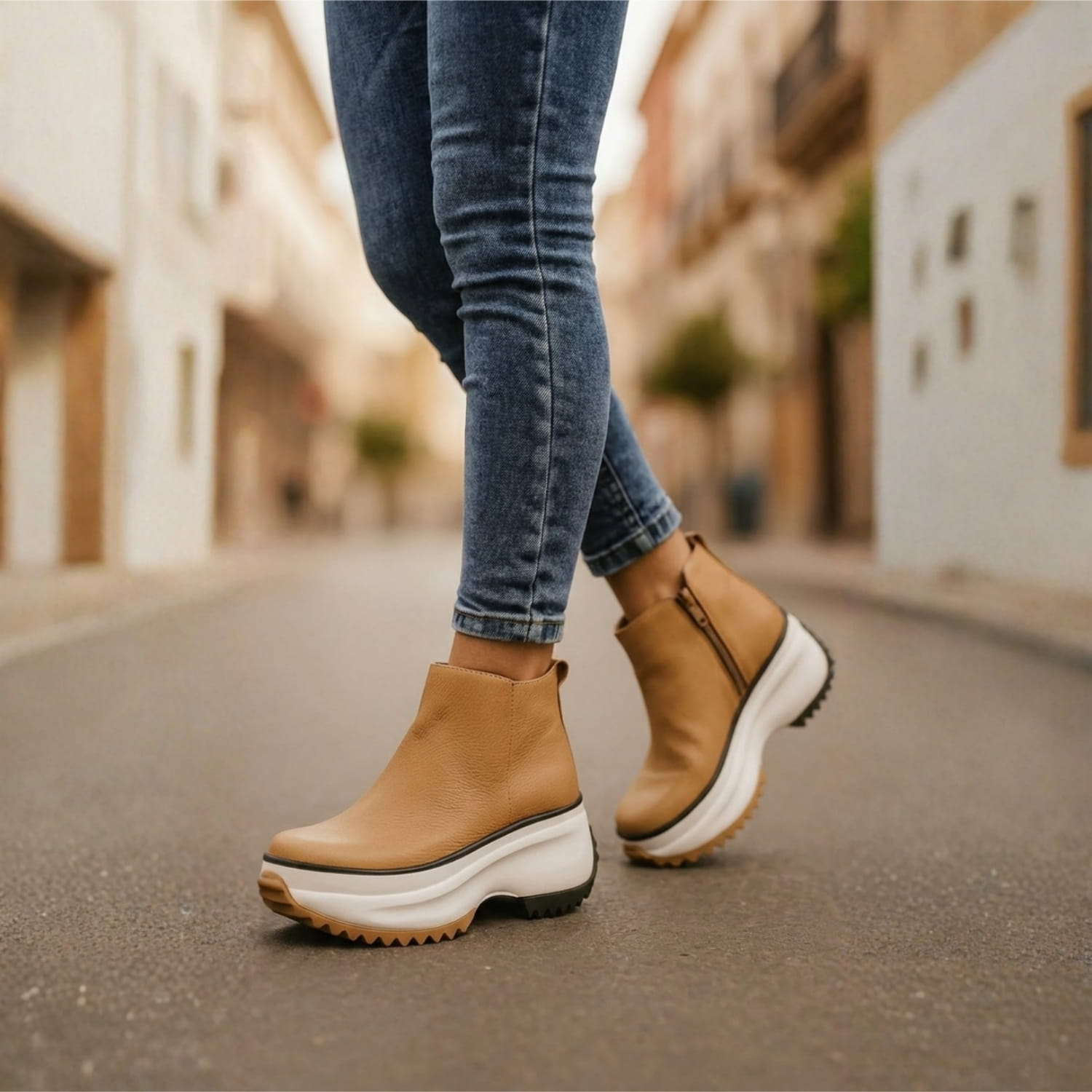 Yasmin Women’s Platform Leather Boots