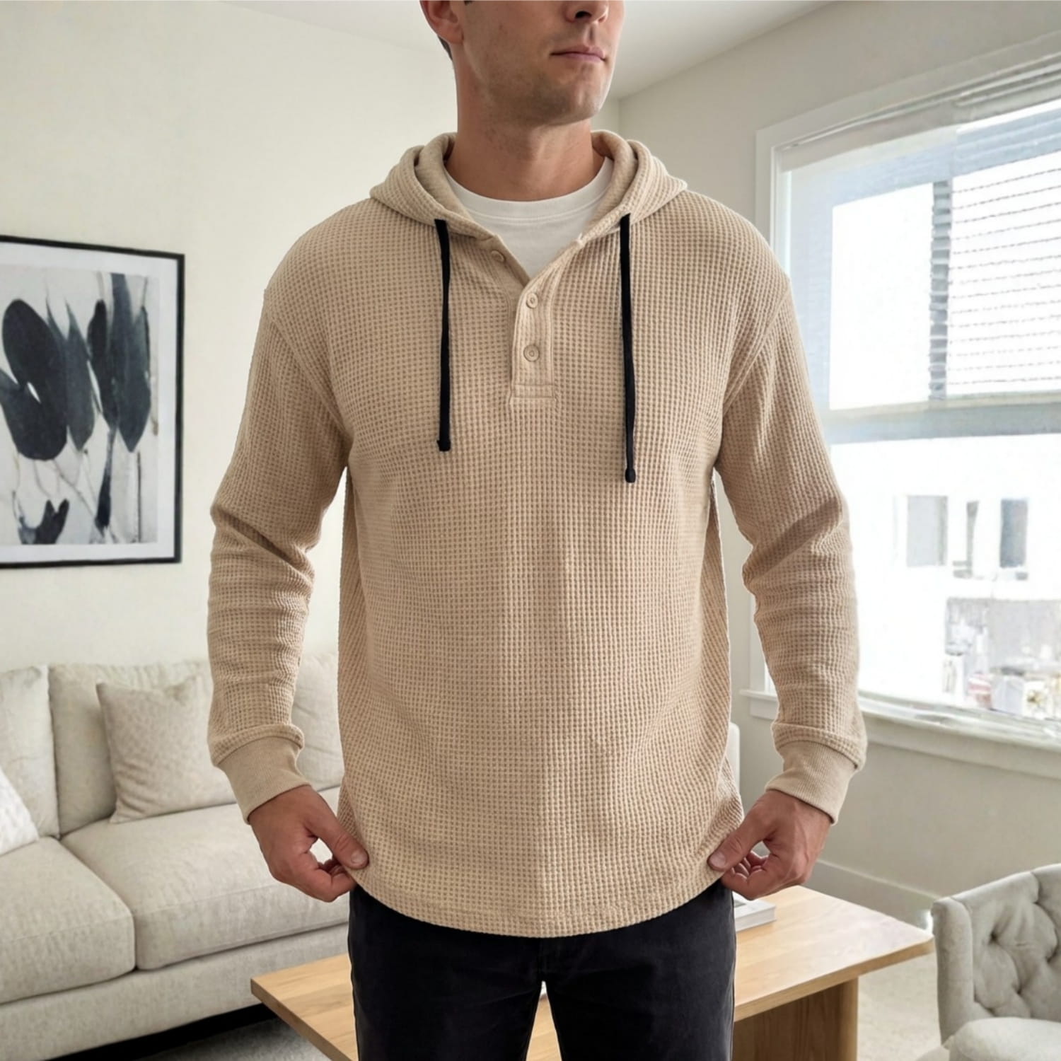 George Waffle Knit Hoodie