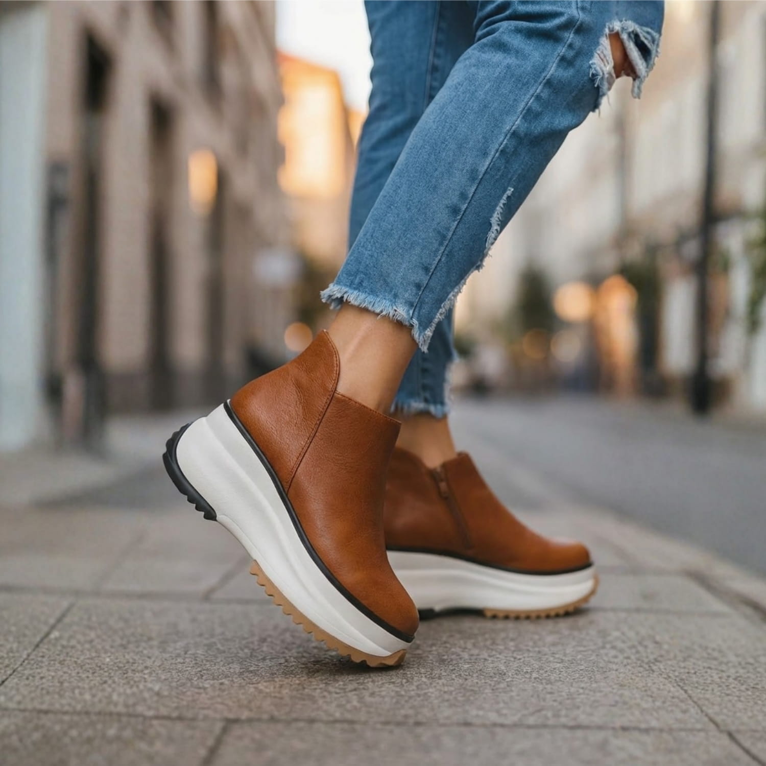 Yasmin Women’s Platform Leather Boots