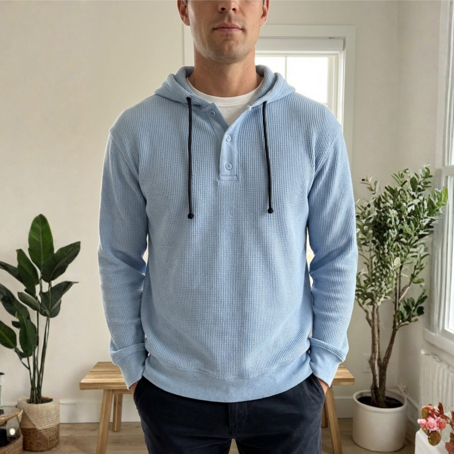 George Waffle Knit Hoodie