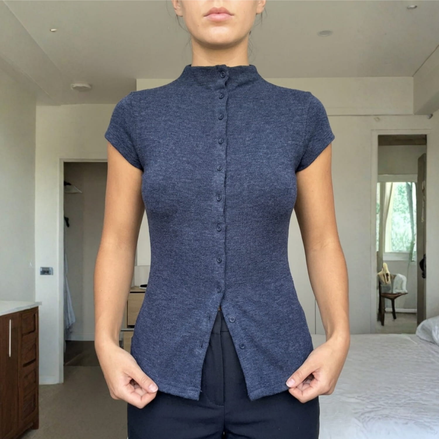 Tammy Women’s Slim Fit Button Up Top