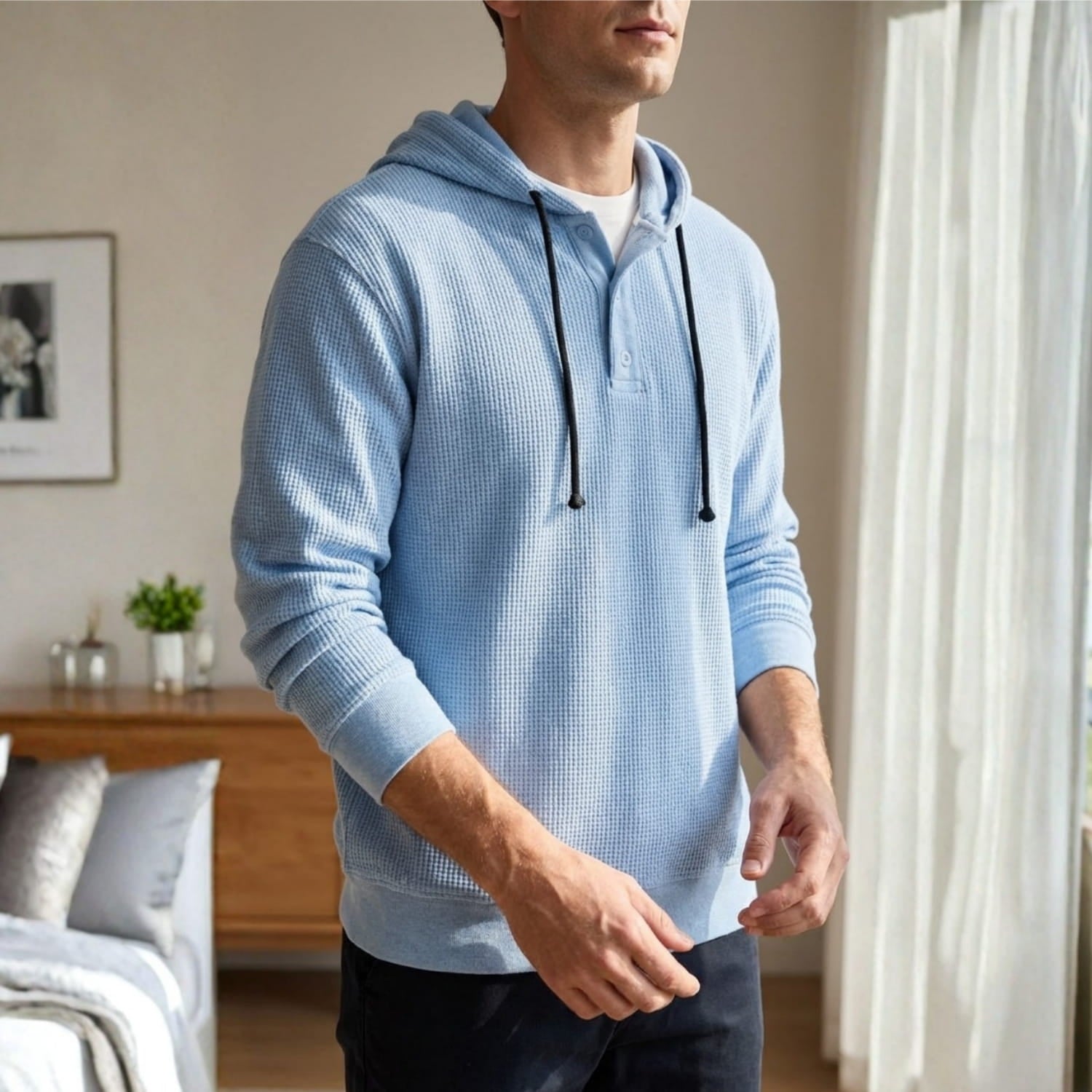 George Waffle Knit Hoodie