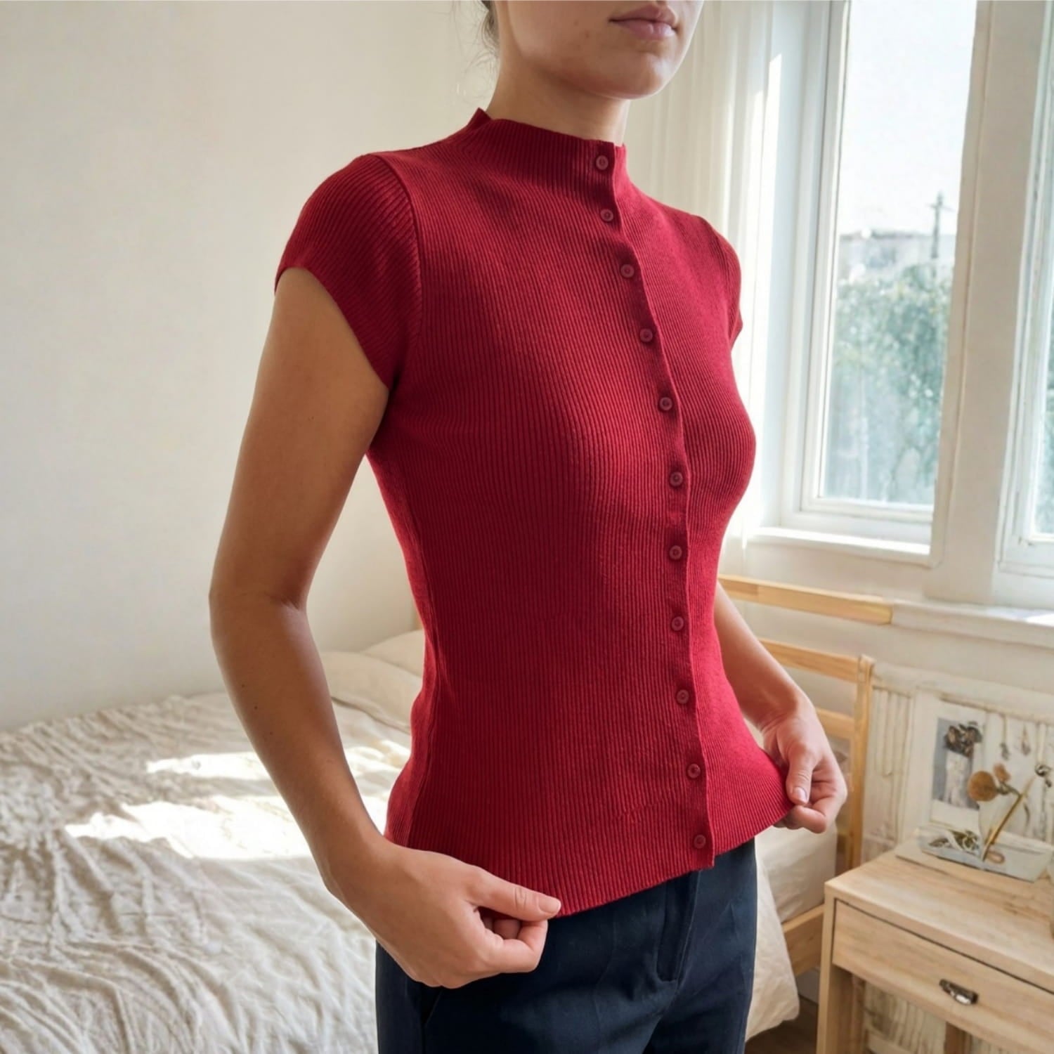 Tammy Women’s Slim Fit Button Up Top