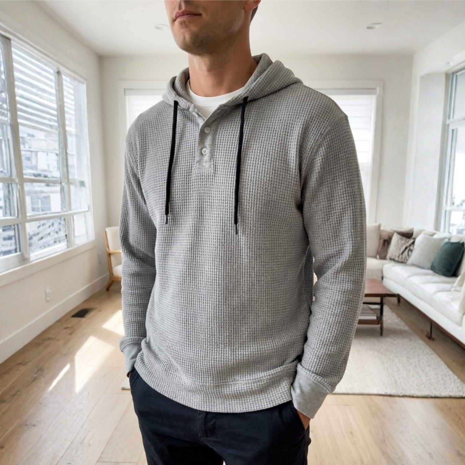 George Waffle Knit Hoodie