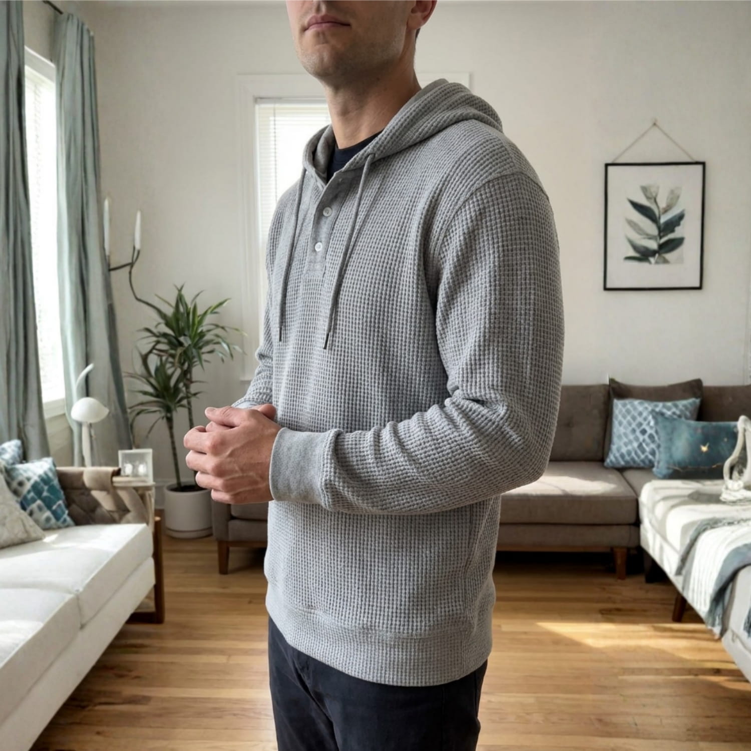 George Waffle Knit Hoodie