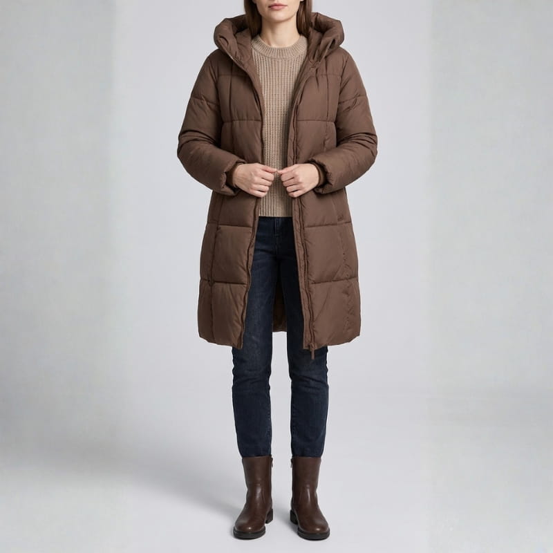 Karina Women’s Longline Padded Hooded Coat