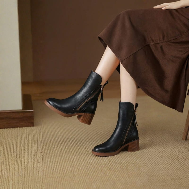 Colette Women’s Ankle Boots with Side Zipper