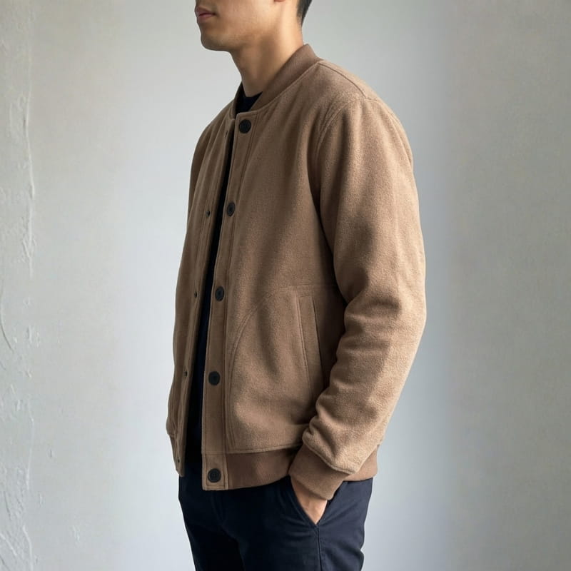 Emilio Men’s Fleece-Lined Button Up Jacket