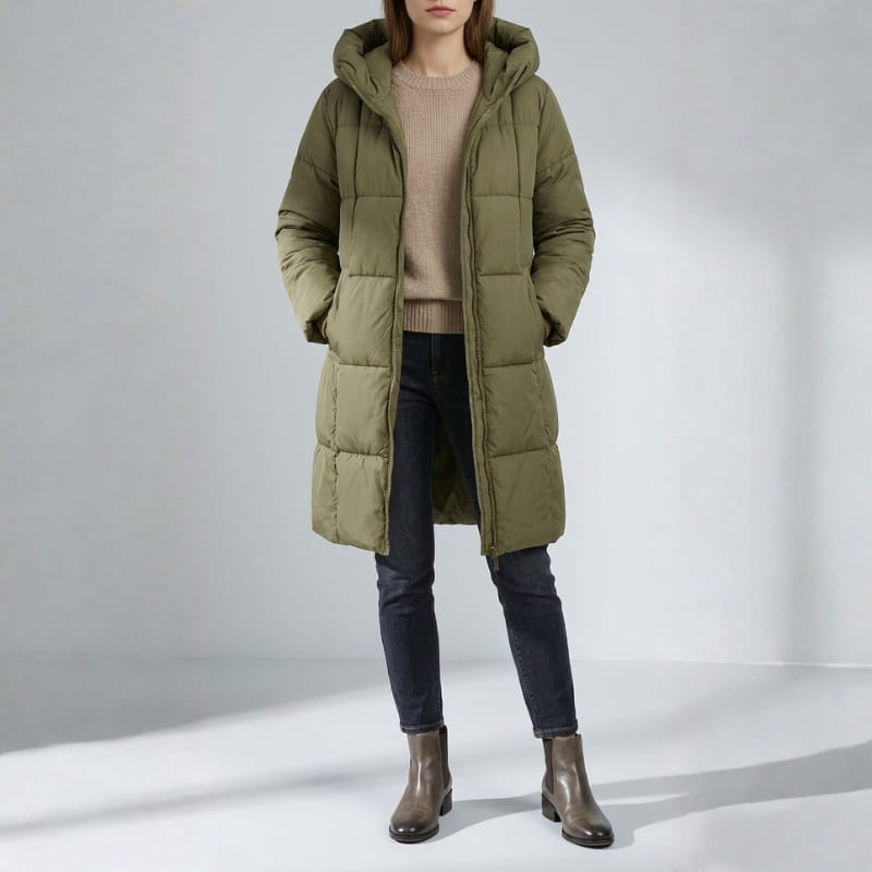 Karina Women’s Longline Padded Hooded Coat