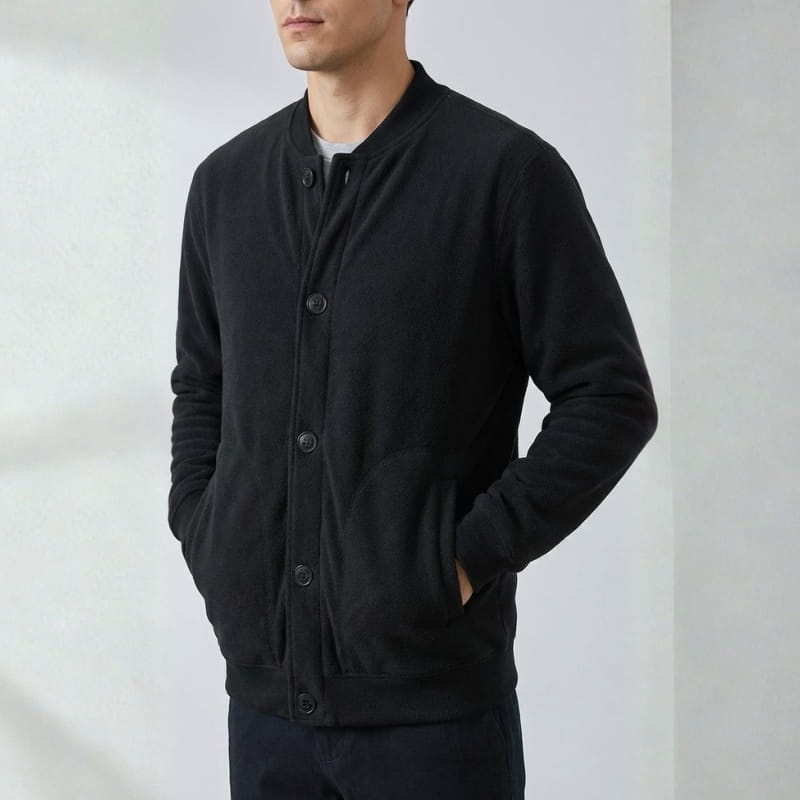 Emilio Men’s Fleece-Lined Button Up Jacket