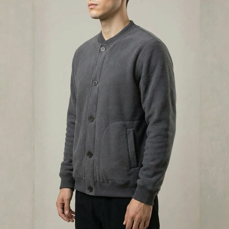 Emilio Men’s Fleece-Lined Button Up Jacket