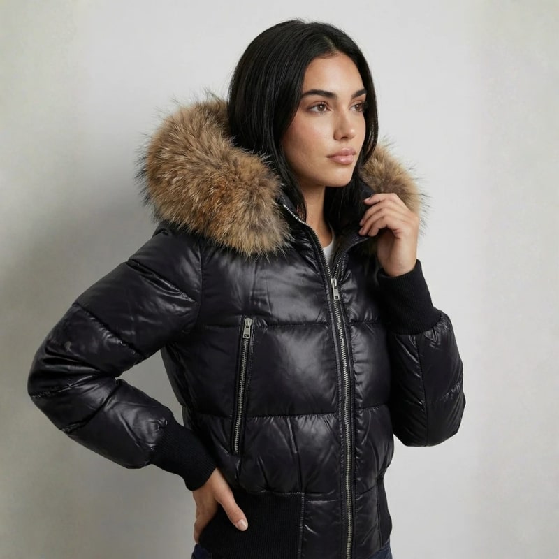 Eloise Women’s Puffer Jacket – Cropped Winter Coat