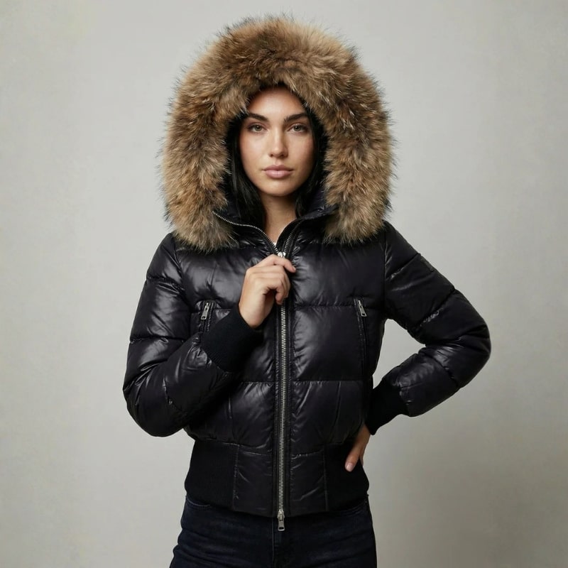 Eloise Women’s Puffer Jacket – Cropped Winter Coat