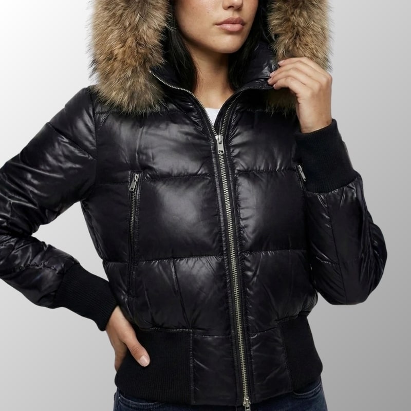 Eloise Women’s Puffer Jacket – Cropped Winter Coat
