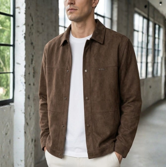 Marcian Men’s Suede Leather Jacket