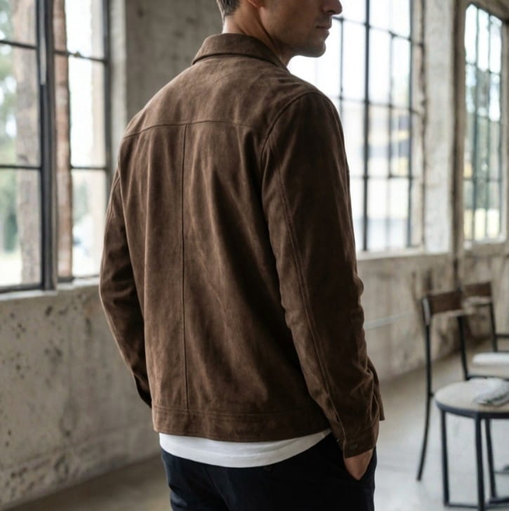 Marcian Men’s Suede Leather Jacket