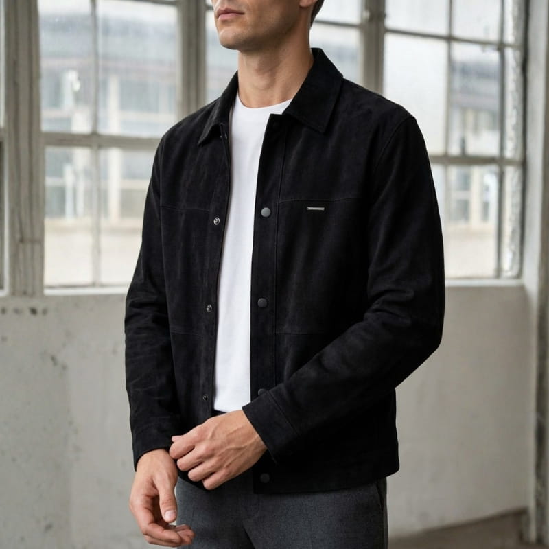 Marcian Men’s Suede Leather Jacket