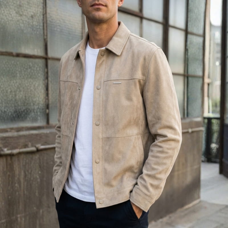 Marcian Men’s Suede Leather Jacket