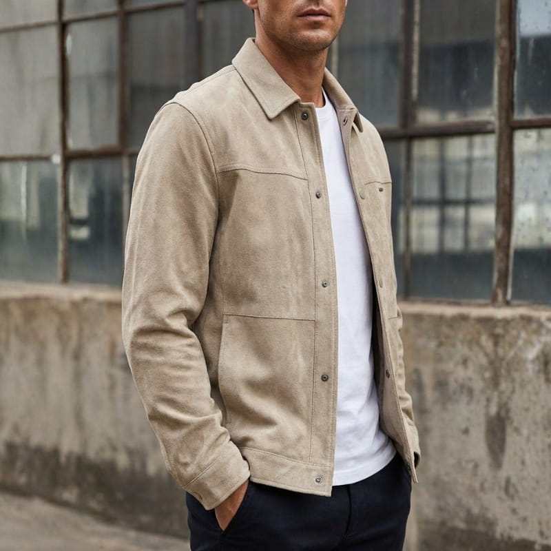 Marcian Men’s Suede Leather Jacket