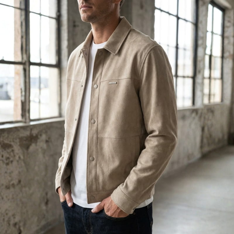 Marcian Men’s Suede Leather Jacket