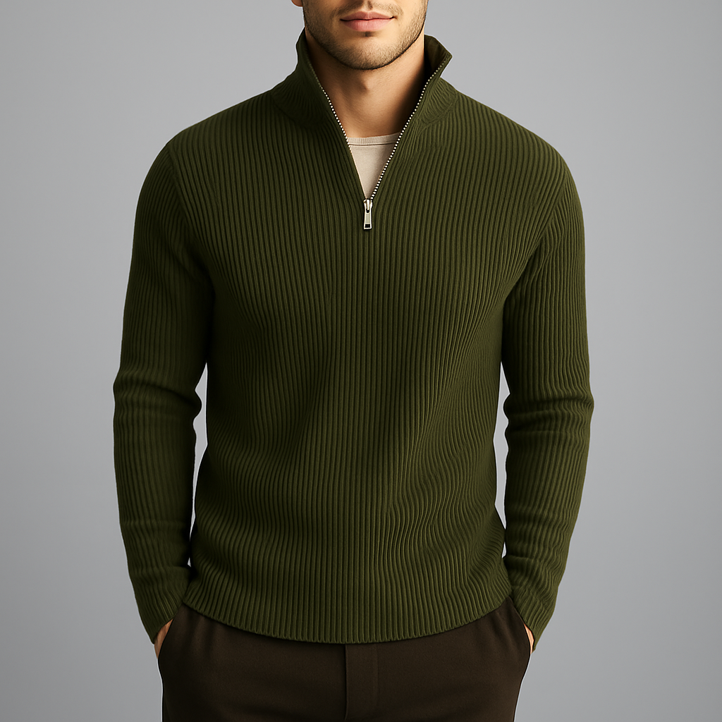 Marston Men’s Turtleneck Sweater – Soft Merino Wool Knit Jumper