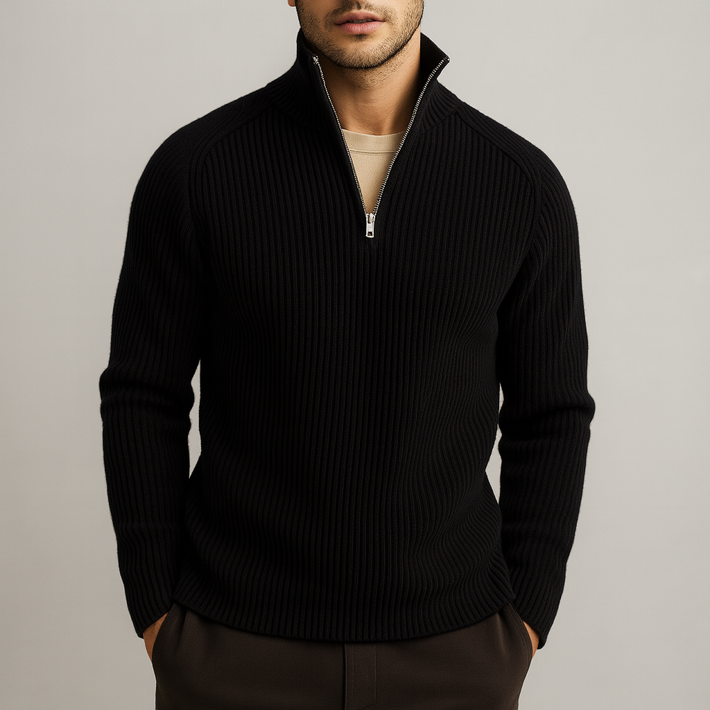 Marston Men’s Turtleneck Sweater – Soft Merino Wool Knit Jumper