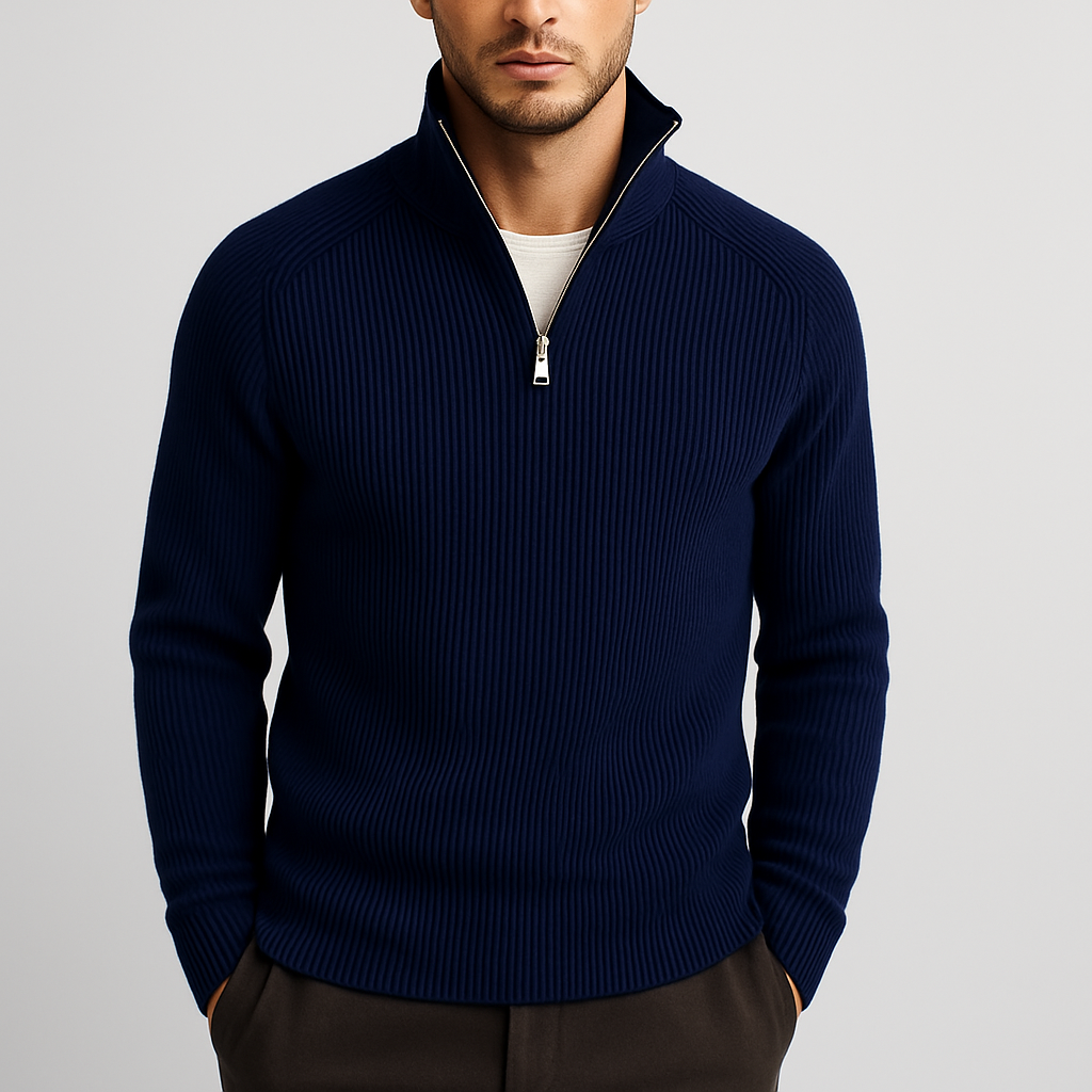 Marston Men’s Turtleneck Sweater – Soft Merino Wool Knit Jumper