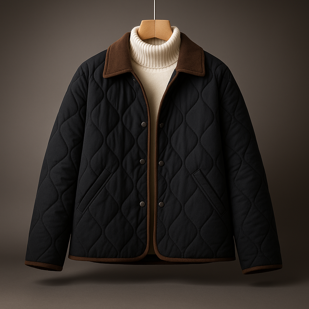 Giulia Women’s Quilted Cotton Button-Up Jacket – Soft & Lightweight Outer Layer