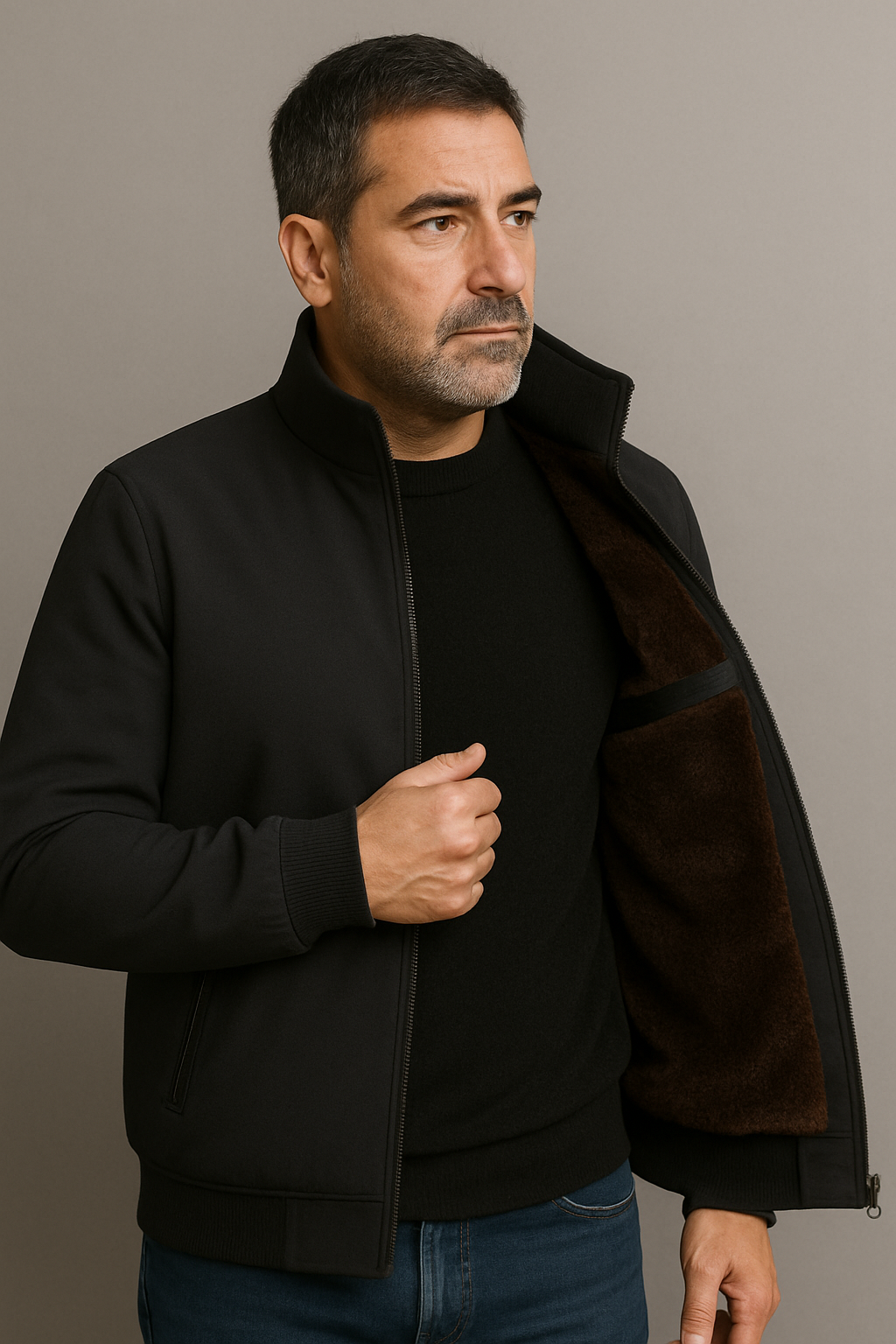 Valerio Men’s Waterproof Winter Jacket – Fleece-Lined Thermal Coat