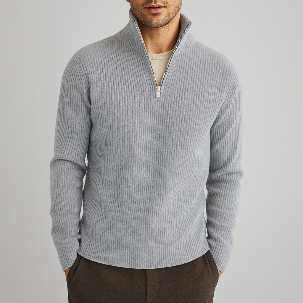 Marston Men’s Turtleneck Sweater – Soft Merino Wool Knit Jumper