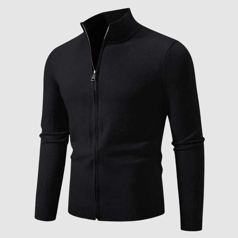 Marvin Men’s Zip Up Cardigan – Soft-Knit Slim Fit Cardigan