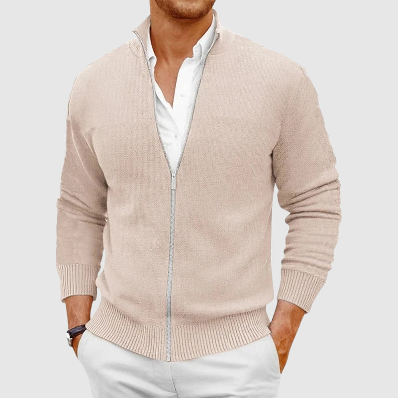 Marvin Men’s Zip Up Cardigan – Soft-Knit Slim Fit Cardigan