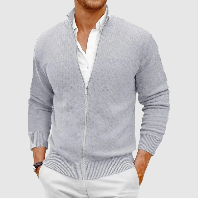 Marvin Men’s Zip Up Cardigan – Soft-Knit Slim Fit Cardigan