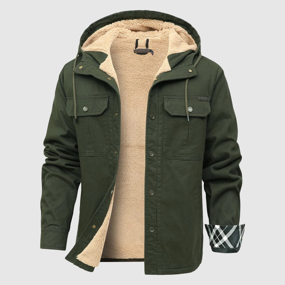Lucio Men’s Fleece Jacket – Warm Sherpa-Lined Outdoor Coat