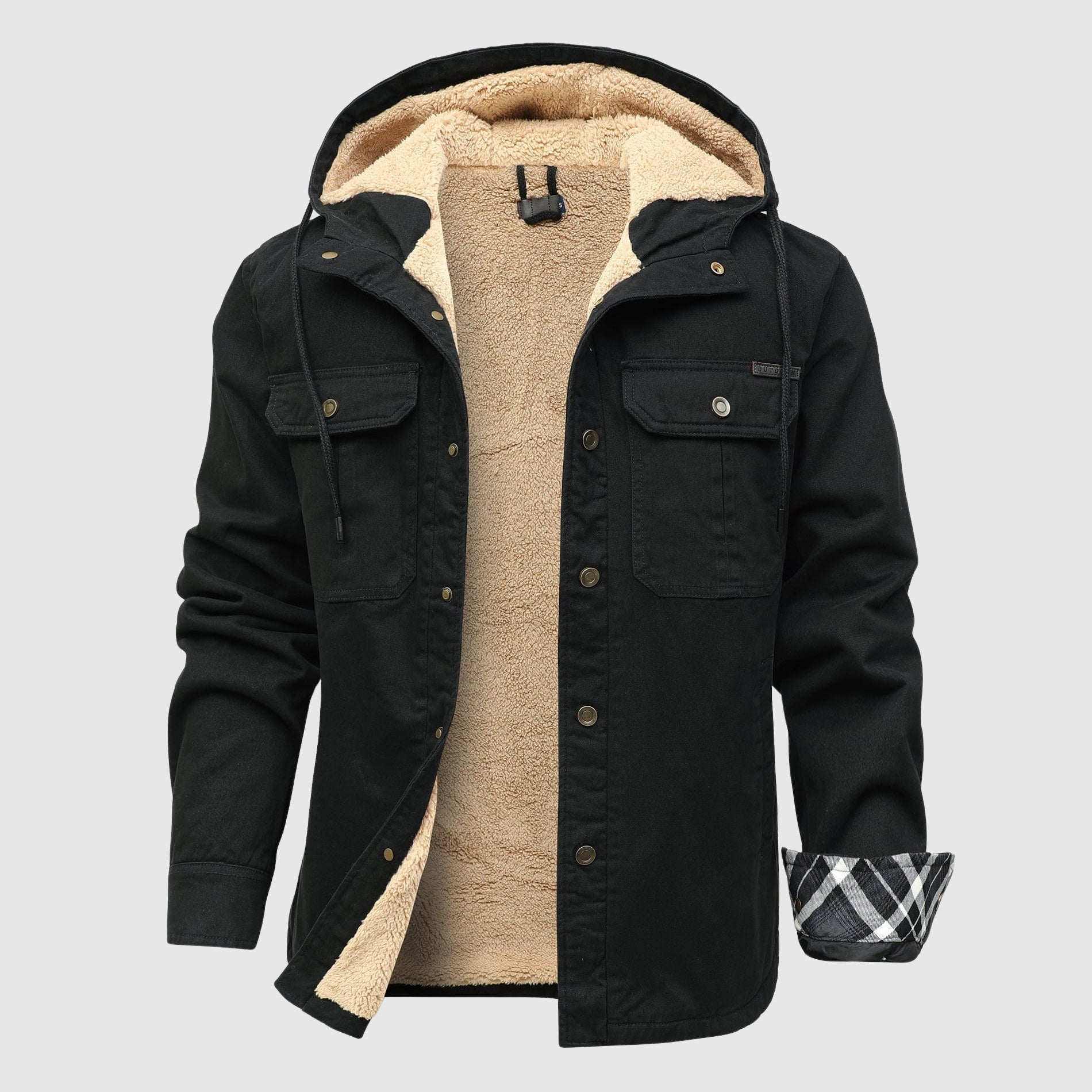 Lucio Men’s Fleece Jacket – Warm Sherpa-Lined Outdoor Coat