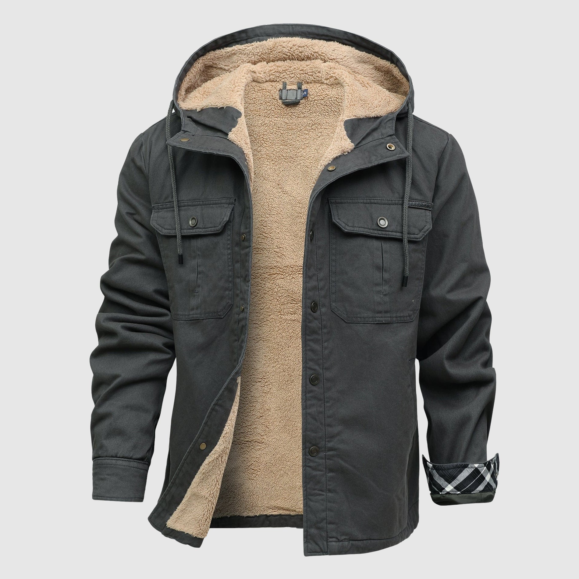 Lucio Men’s Fleece Jacket – Warm Sherpa-Lined Outdoor Coat